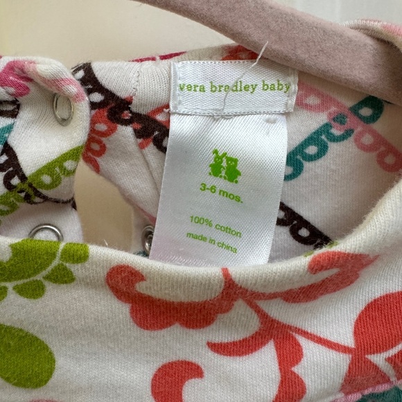 Vera Bradley Baby 3-6M Girls Multicolor Floral Long Sleeve Blouse - Picture 3 of 4